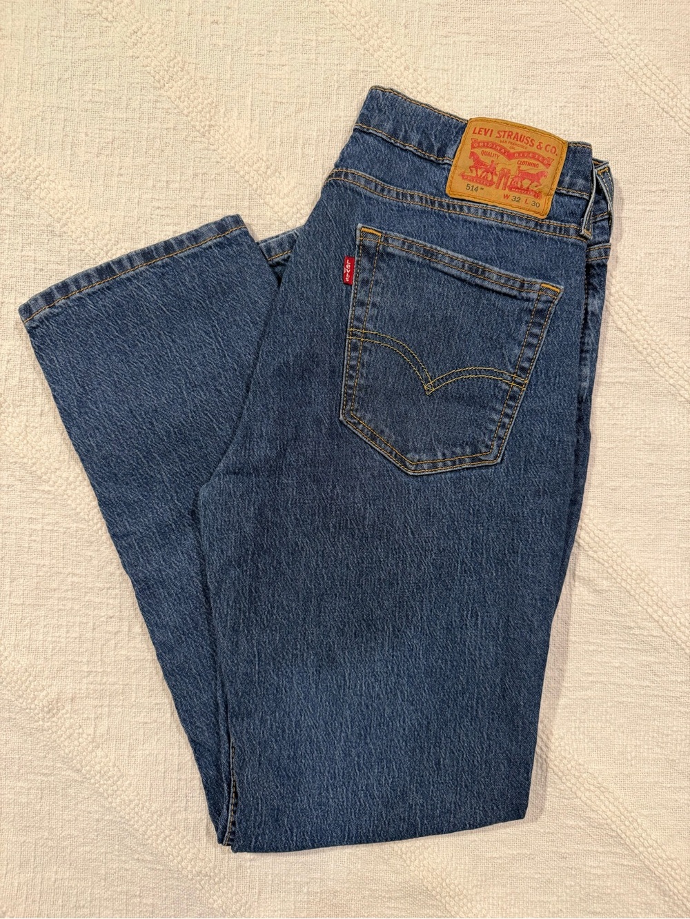 Levi's Men’s Dark Blue Straight Leg Jeans